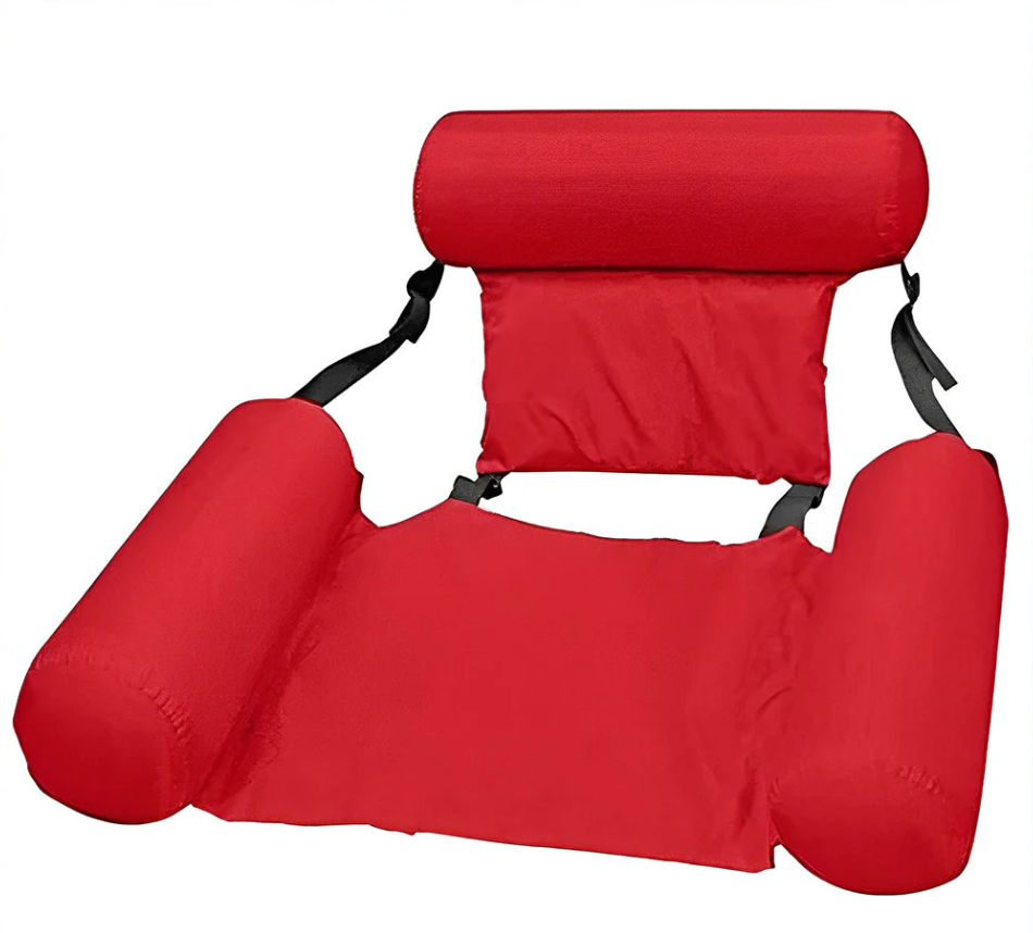 Πλωτό κρεβάτι πισίνας και ξαπλώστρα